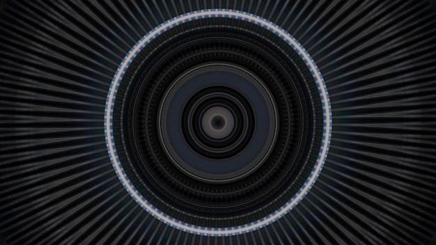 Nave espacial abstracta o túnel robótico con diseño de tecnología futurista vista de animación en bucle sin interrupción