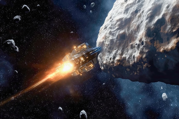 Nave espacial se acerca a asteroide rico en recursos para operación minera