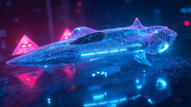 La nave espacial cyberpunk