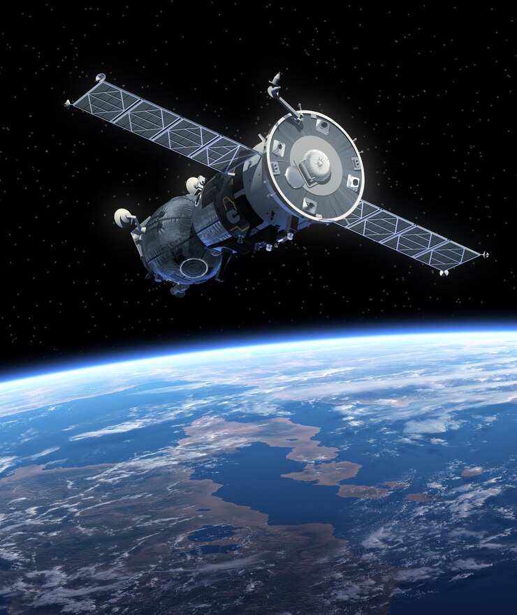 Foto nave espacial quotsoyuzquot orbitando a terra