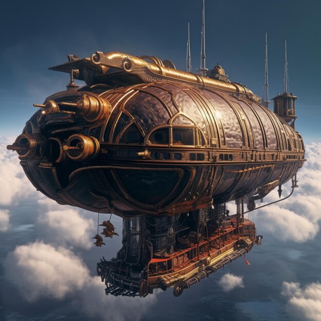 La nave espacial Steampunk