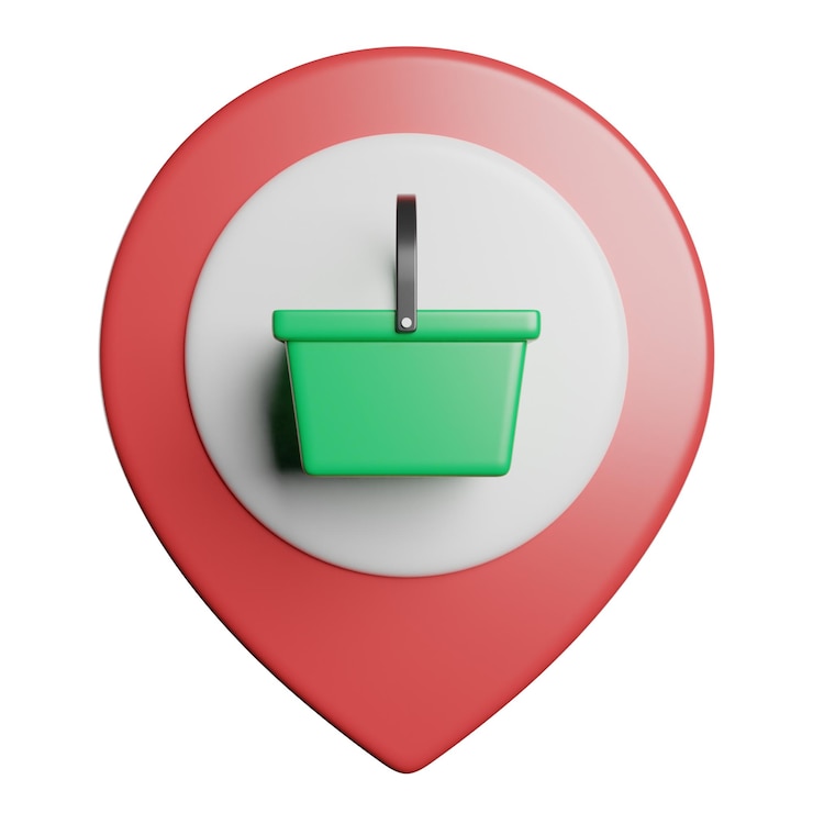 Foto navegación del pin del mapa de la ubicación