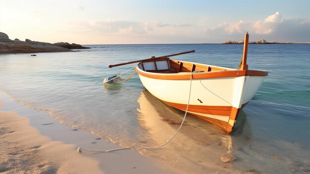 Navegando en un bote en Formentera