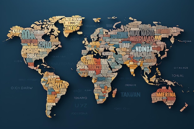 Foto navegando por la grandeza explora el mundo con un impresionante mapa mundial