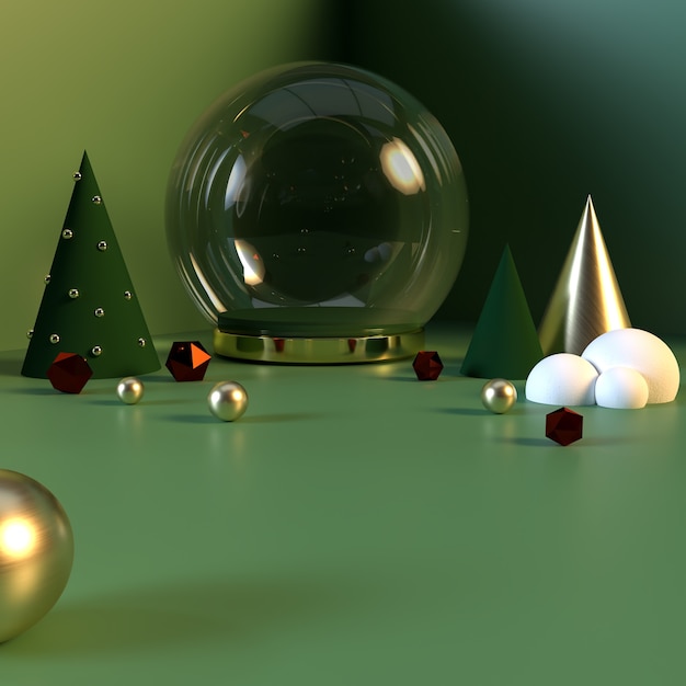 Navidad abstracta formas geométricas fondo 3d pantalla moderna