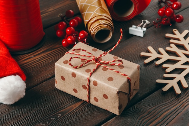 Navidad con accesorios de caja de regalo