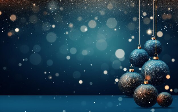 Navidad azul festiva con adornos de fondo delicia