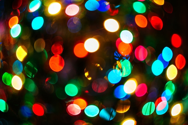 Foto navidad bokeh luz abstracta fondo de vacaciones