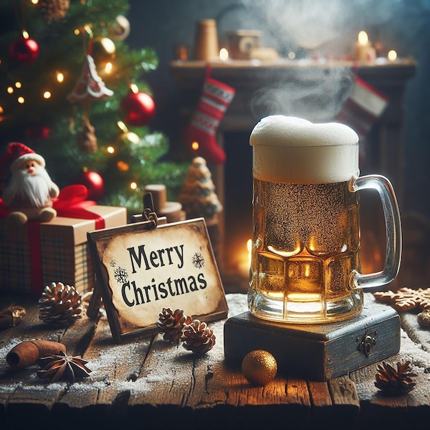 Navidad con cerveza y un mensaje