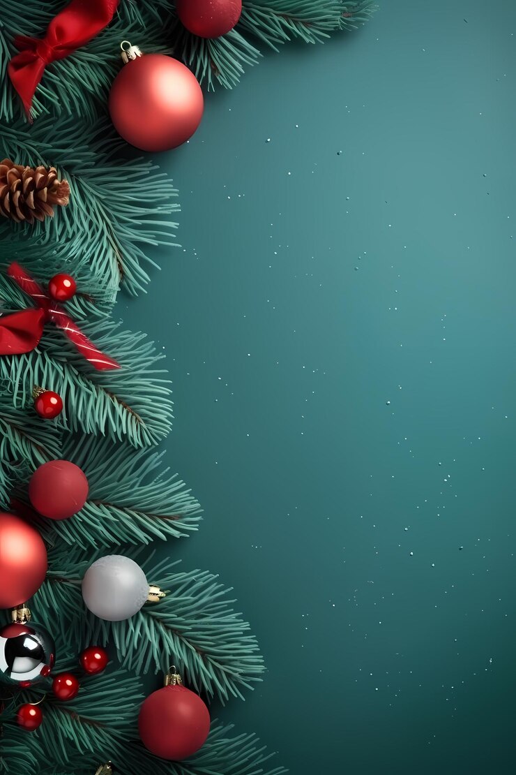 La Navidad está aquí plantilla de Navidad para su diseño