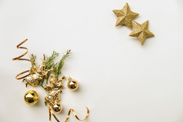 Navidad y feliz año nuevo composición, cajas de regalo de regalo de Navidad