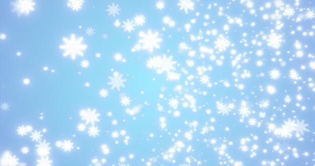 Navidad festiva brillante fondo de Año Nuevo hecho de blanco brillante invierno hermoso caída volando