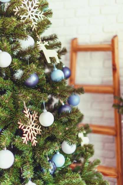 Navidad. Habitación interior decorada