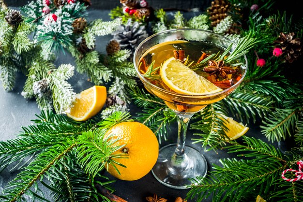 Navidad invierno alcohol cocktail julig aperol spritz