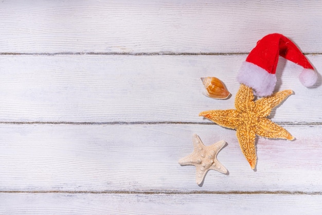 Foto navidad en julio fondo de vacaciones y venta de verano