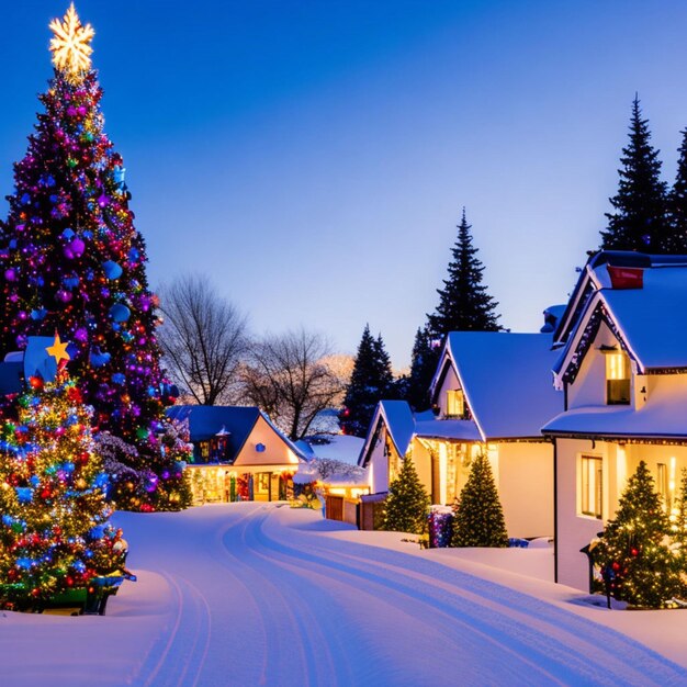 Navidad Vacaciones Escape con paisajes nevados celebración memorable de la temporada de vacaciones