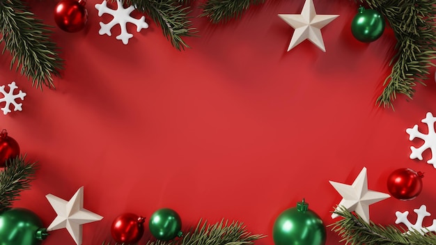 Navidad varias decoraciones renderizado 3d