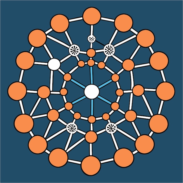 Navigation der Stardust Mandala-Konstellationen im Vektor
