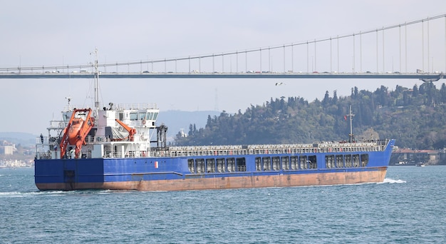 Navio de carga no mar