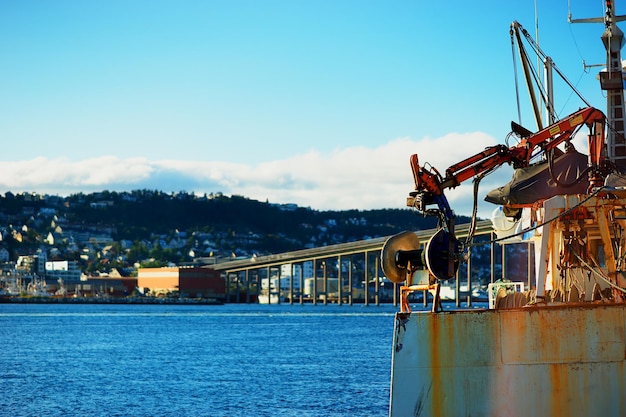 Navio de carregamento do norte hd fundo