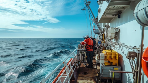 Navio de pesca comercial que navega em mares tempestuosos AIG41