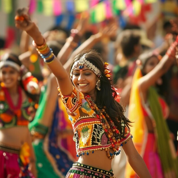 Navratri feiert indischen Lebensstil und Kultur