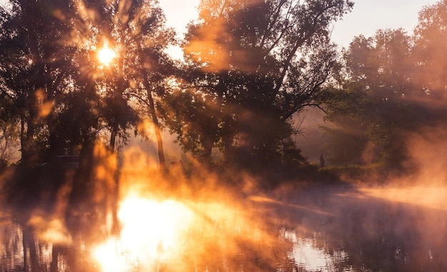 Nebel auf dem Fluss