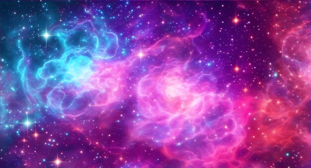 Nebel und Sterne im tiefen Weltraum Farbiger Weltraum-Hintergrund