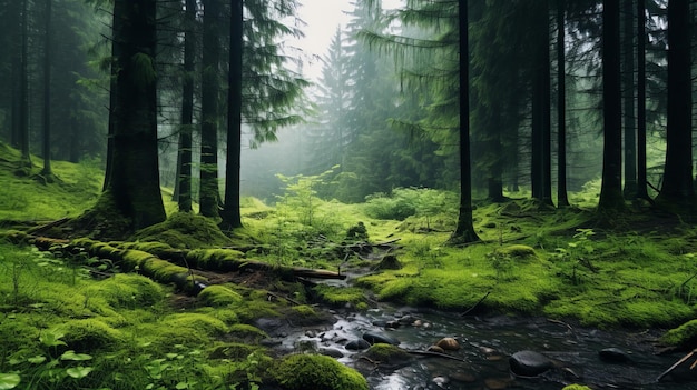 Nebelwald Eine ruhige Reise durch bezaubernde Wälder