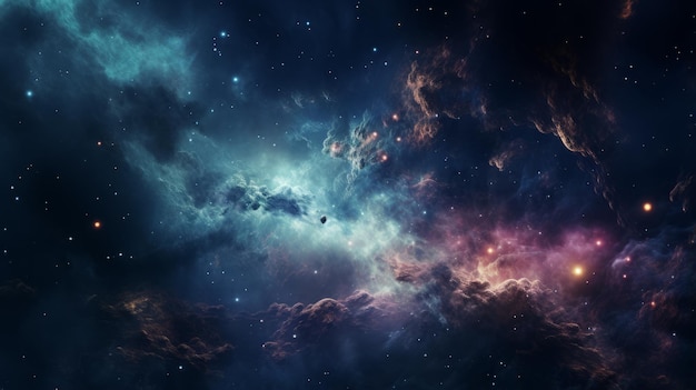 Nebulosa do Espaço Profundo Um universo misterioso de estrelas brilhantes