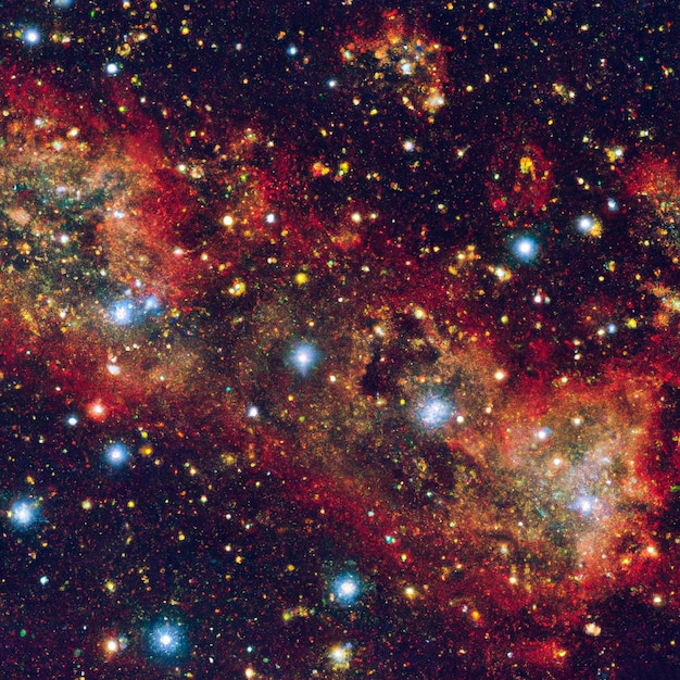 Foto nebulosa, espaço, céu estrelado, constelações.