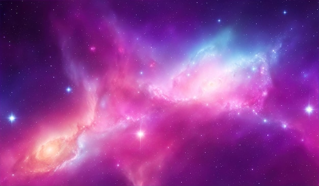Foto nebulosa galáxia de fundo cosmos nuvens e belas estrelas da noite do universo