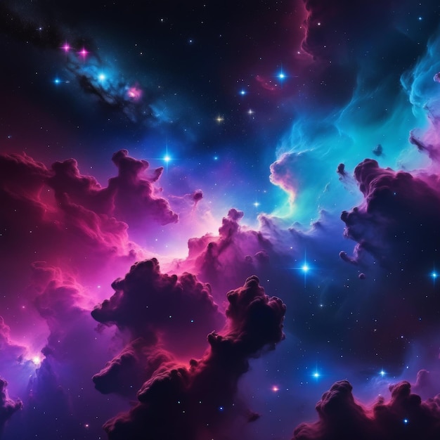 Foto nebulosa y galaxia en el espacio exterior universo cósmico nebulosa y galáxia en el espazo exterior universo