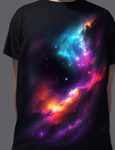 Nebulosa Galaxy TShirt Art TShirt Design Shirt Print Porträtposter im Splash-Art-Stil