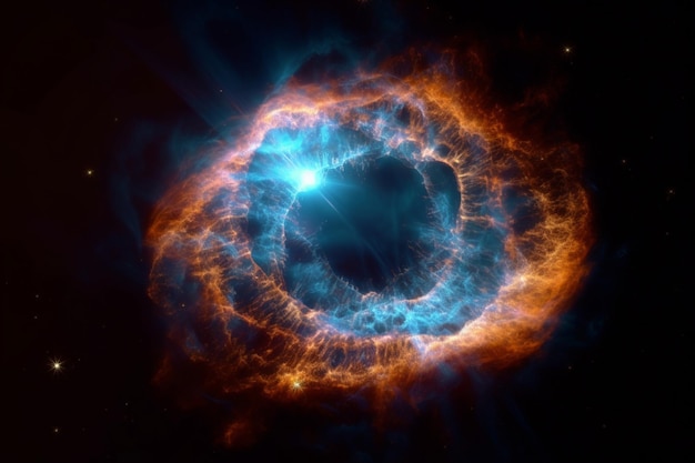 Una nebulosa con una nebulosa llamada nebulosa hélice.