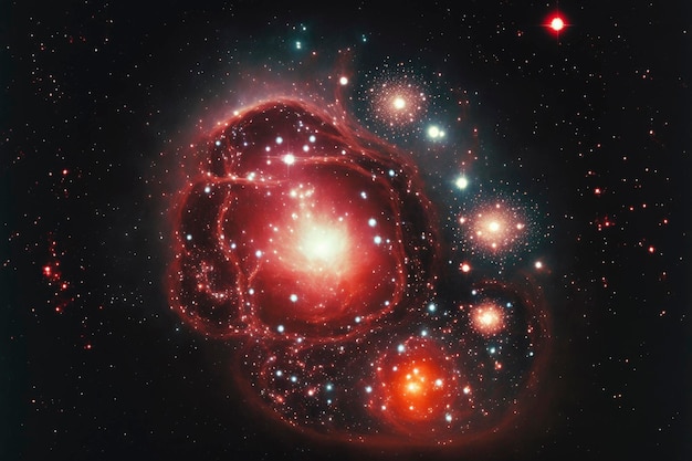 Nebulosas coloridas galaxias y estrellas en el espacio profundo creadas con tecnología generativa ai