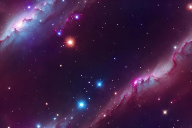 Foto nebulosas e galáxias no espaço fundo do cosmos abstrato conteúdo gerado por ia