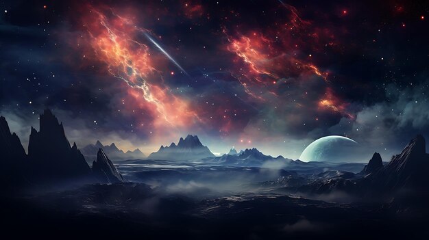 Nebulosas Espaciais Paisagem de Sonhos