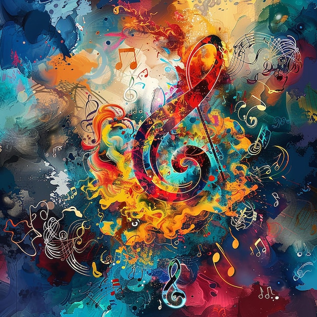 Necesita una imagen para representar la música en todos los idiomas hacer uso de esquemas de colores vibrantes pero elegantes