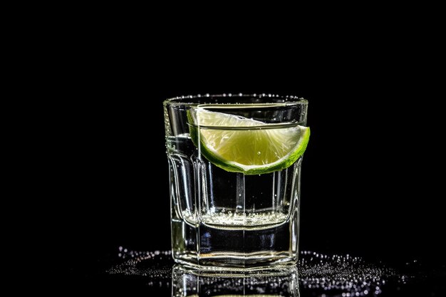 Foto nectar noturno tequila fundo preto