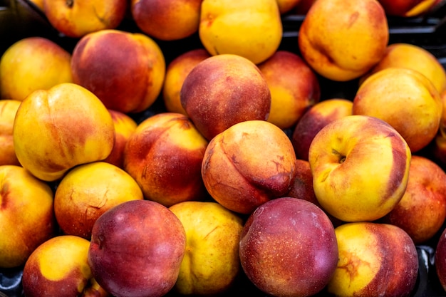 Nectarinas Frutas frescas do mercado espanhol