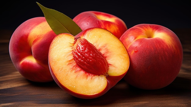 Foto nectarino peach similar rico en vitaminas bayas rojas pequeñas para hacer jalea mulberry bayas dulces