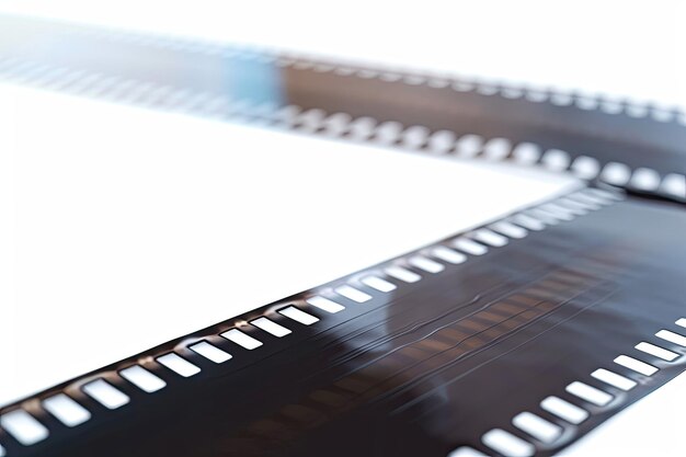 Foto negativo de película de gran formato con marco de imagen sobre fondo blanco