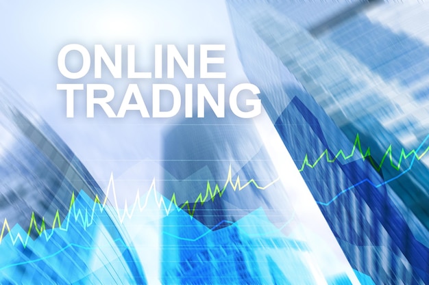 Negociação online Forex Investment e conceito de mercado financeiro