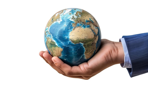 Negócio ambiental Hands Holding Globe