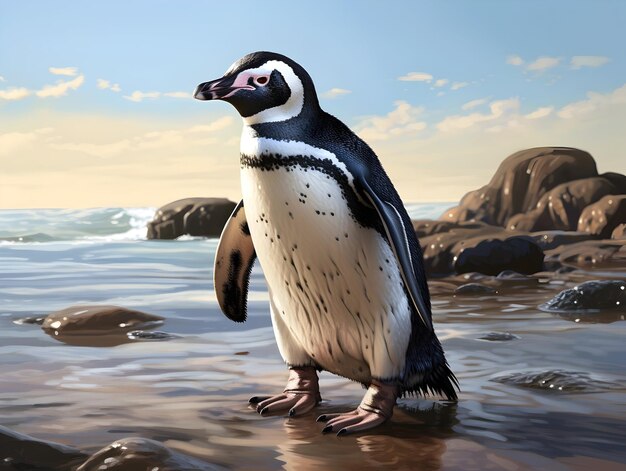 Negócio de imagens de animais de pinguim