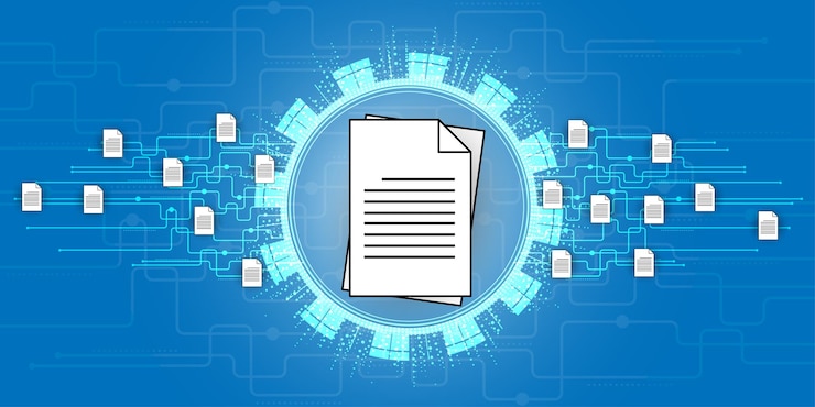 Foto negocio de sistema de datos de gestión de documentos