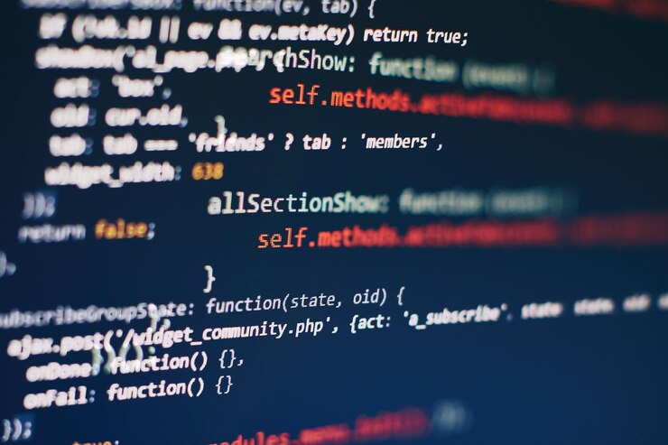Foto negocio de ti código python pantalla de computadora concepto de diseño de aplicaciones móviles