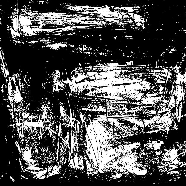 Foto negrita pinceladas ásperas líneas onduladas guiones dibujado a mano ilustración de tinta negra trazo de pintura de tinta