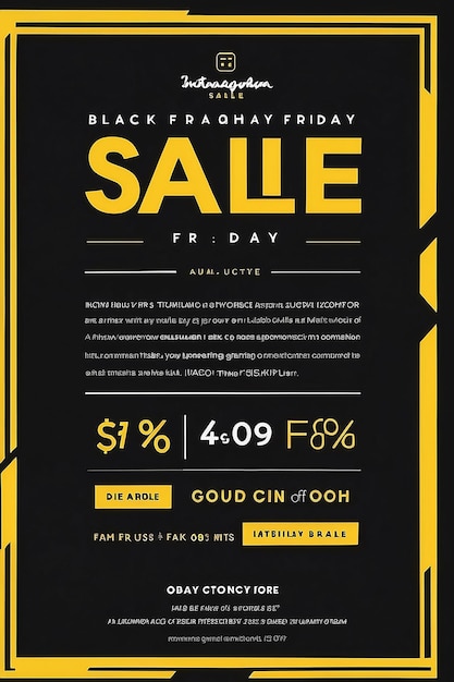 Negro y amarillo moderno venta de viernes negro historia de Instagram